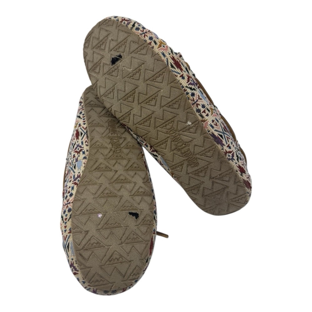 Y2K Vibe 🔥Minnetonka 🤑Britt Trapper Multicolor Aztec Tribal Fur Slippers 9 - Picture 6 of 7